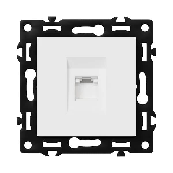 Розетка компьютерная одиночная F55 White